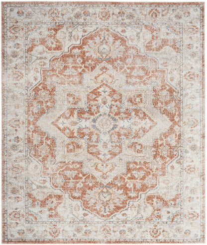 Nourison Home Astra Machine Washable ASW12 Gold Multicolor Traditional Power-loomed Rug