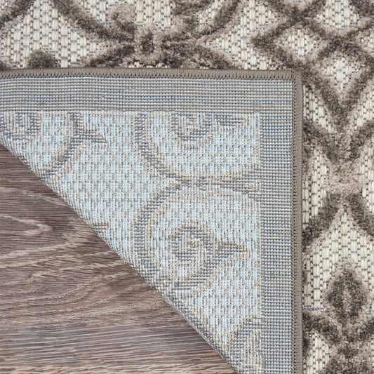 Nourison Home Aloha  Grey Charcoal  Contemporary