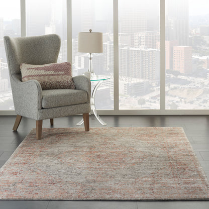 Nourison Home Lucent  Silver Red  Transitional