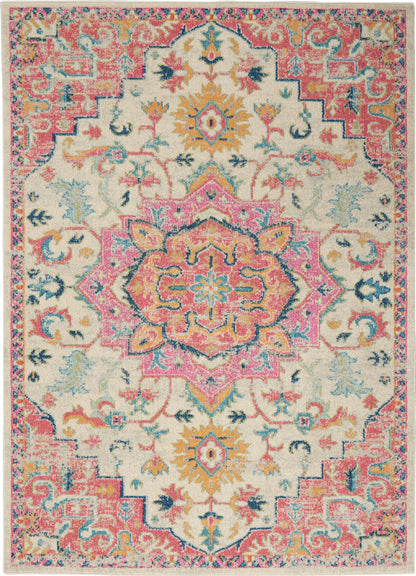 Nourison Home Passion PSN25 Ivory Pink Transitional Power-loomed Rugs