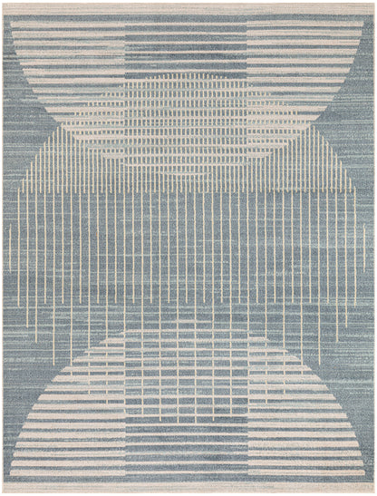 Nourison Home Astra Machine Washable ASW03 Blue Contemporary Power-loomed Rug