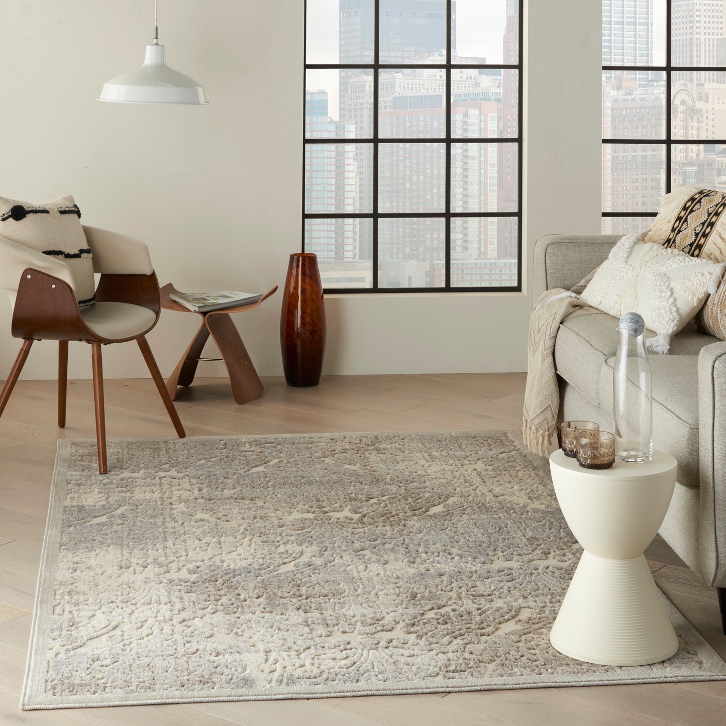 Nourison Home Graphic Illusions  Ivory  Transitional