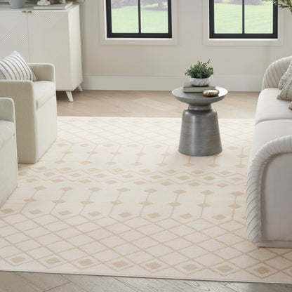 Nourison Home Grafix  Ivory Beige  Transitional