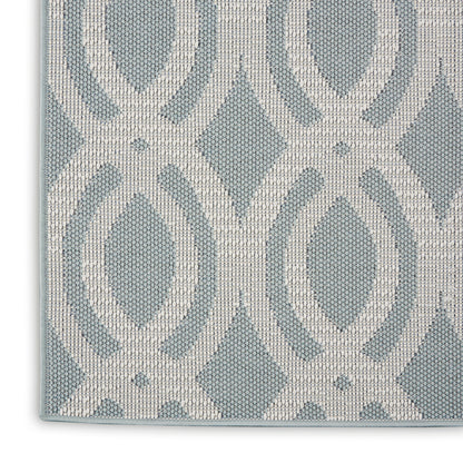 Nourison Home Aruba  Light Blue Cream  Contemporary