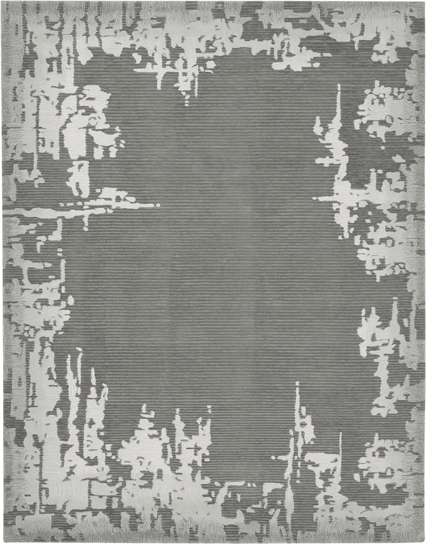 Nourison Home Symmetry SMM02 Grey Beige Contemporary Tufted Rug