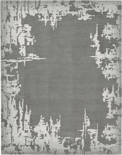 Nourison Home Symmetry SMM02 Grey Beige Contemporary Tufted Rug