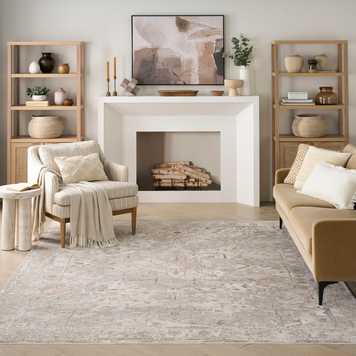 Nourison Home Antique Fusion  Ivory Multicolor  Traditional