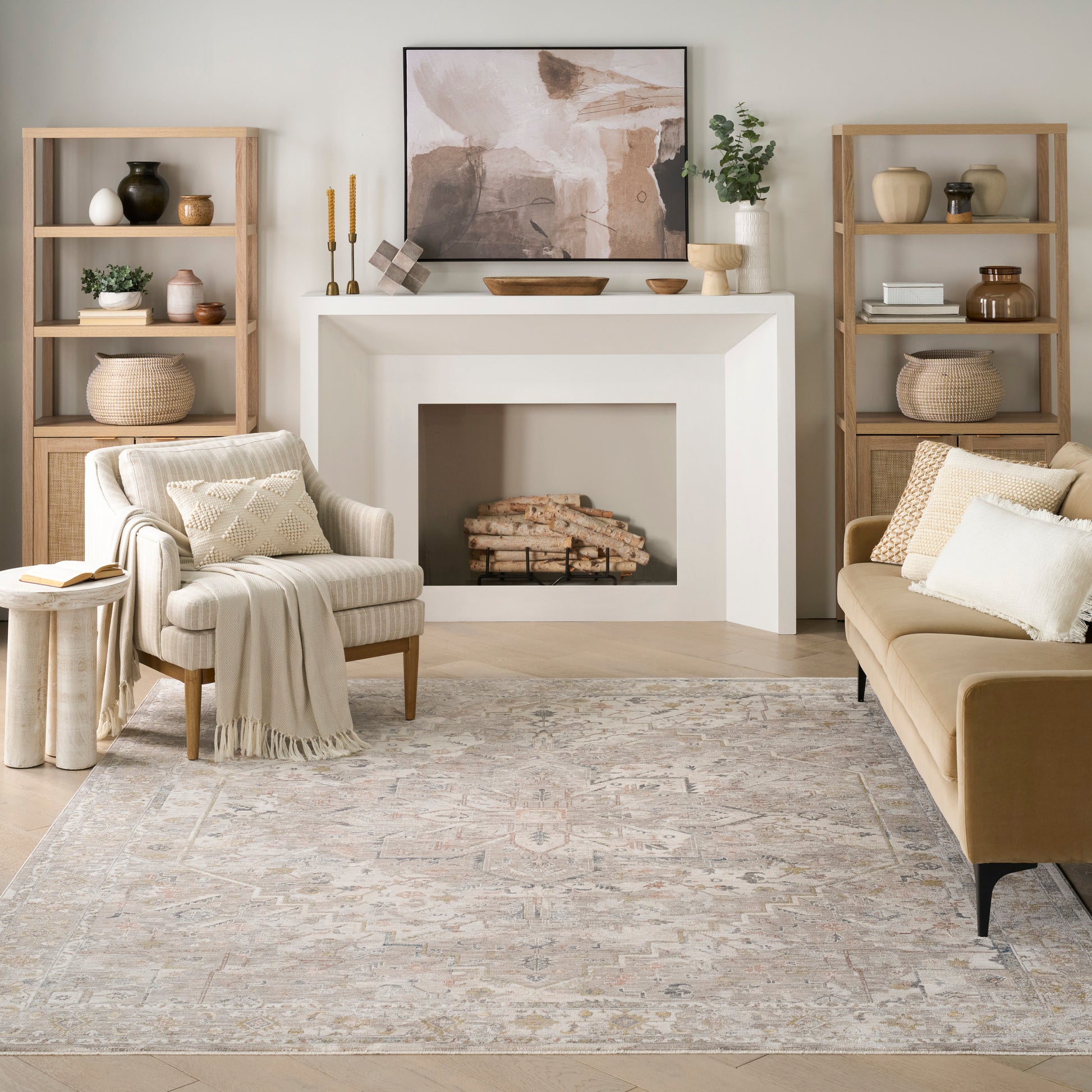 Nourison Home Antique Fusion  Ivory Multicolor  Traditional