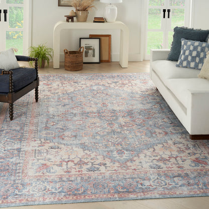 Nourison Home New Concept Washables  Blue Multicolor  Traditional