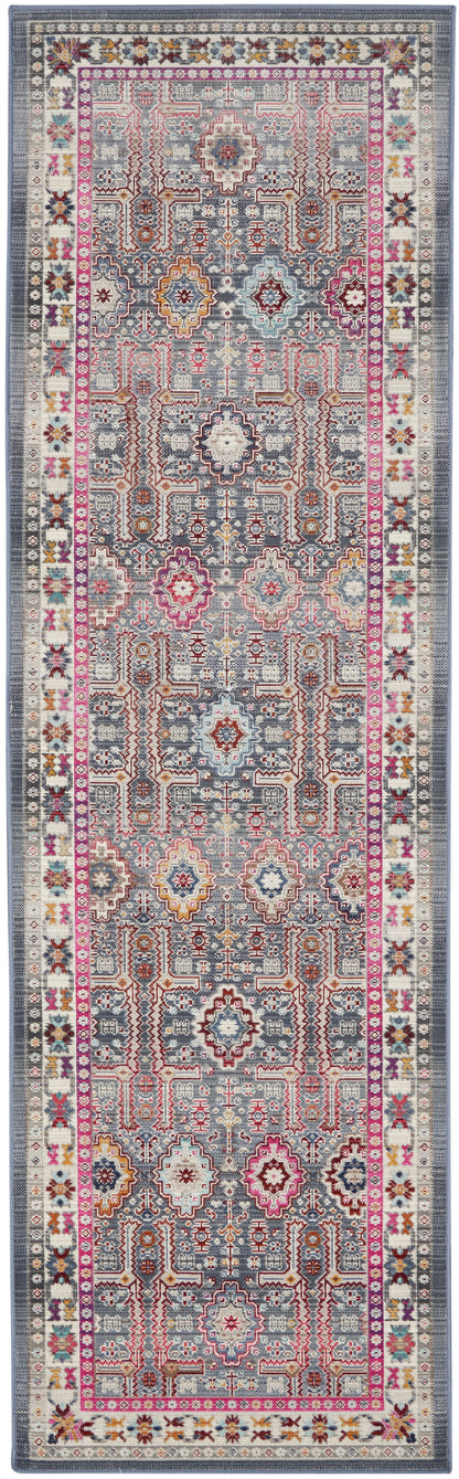 Nourison Home Vintage Kashan VKA05 Grey Multi Transitional Power-loomed Rug
