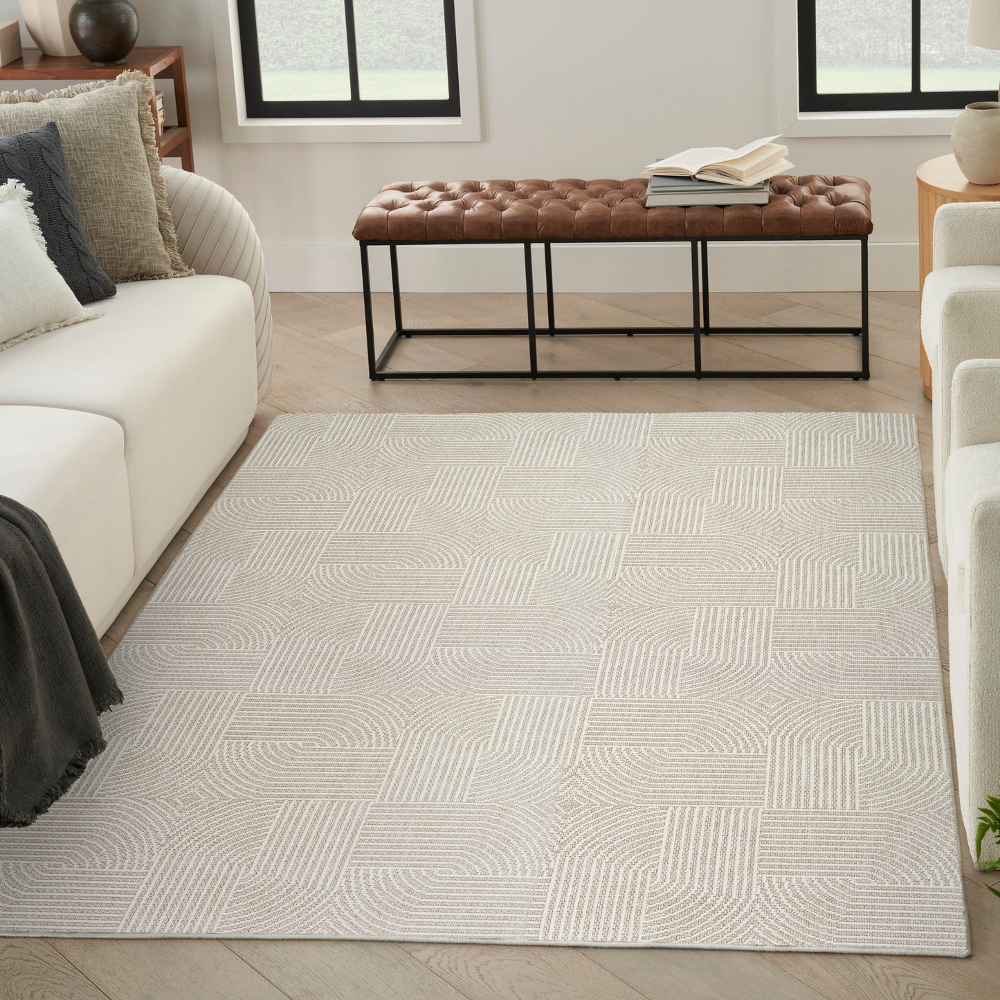 Nourison Home Natural Texture  Beige Ivory  Contemporary