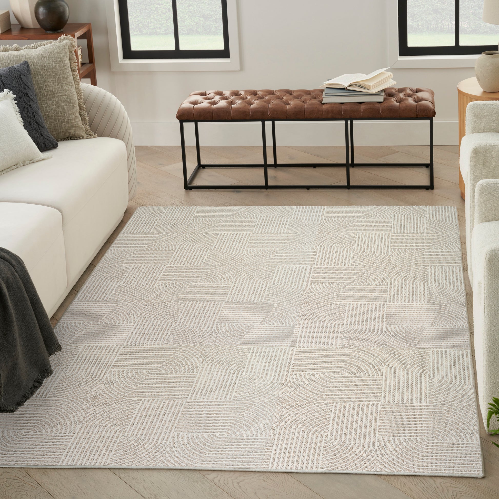 Nourison Home Natural Texture  Beige Ivory  Contemporary