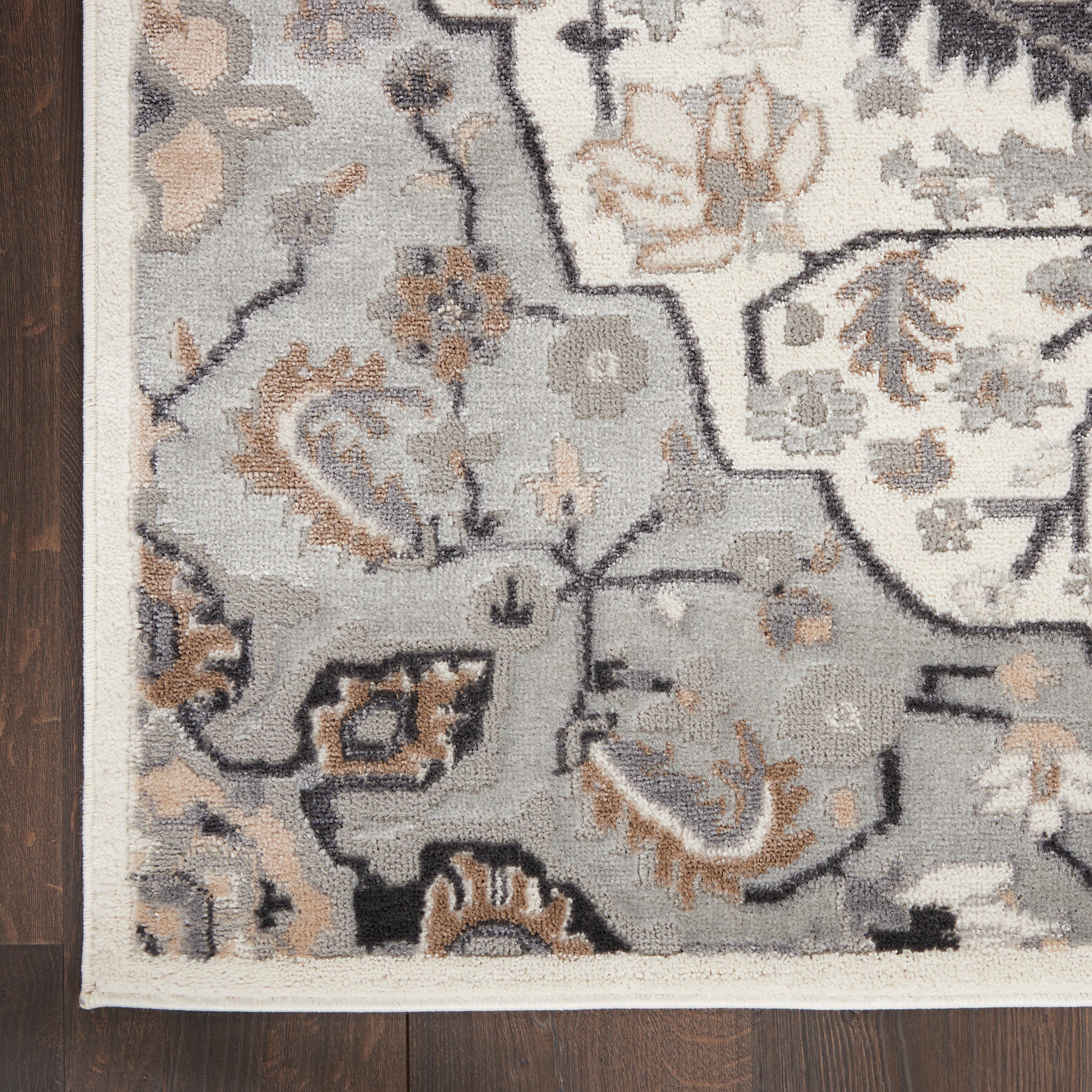 Nourison Home Elation  Ivory Grey  Traditional
