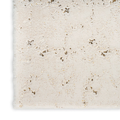 Nourison Home Cozy Shimmer  Ivory Gold  Contemporary