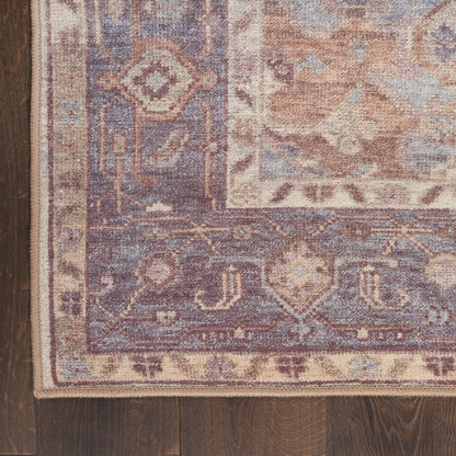 Nourison Home Vintage Washables  Ivory Purple  Traditional