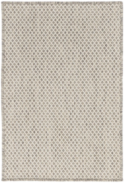 Nourison Home Courtyard COU01 Ivory Silver Contemporary Power-loomed Rug