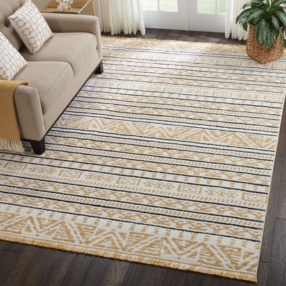 Nourison Home Kamala  Yellow  Contemporary
