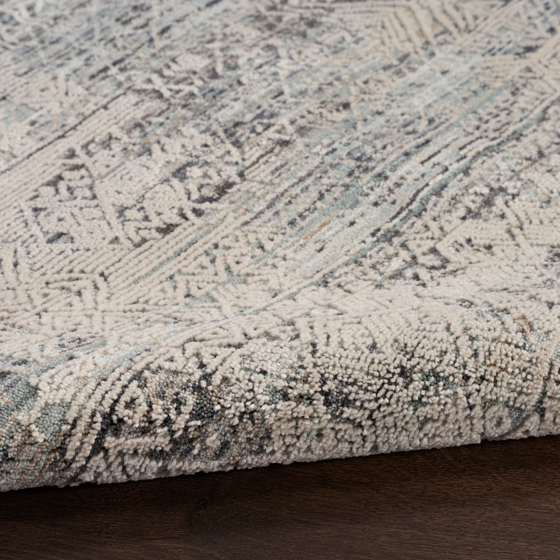 Nourison Home Lynx  Ivory Blue  Transitional