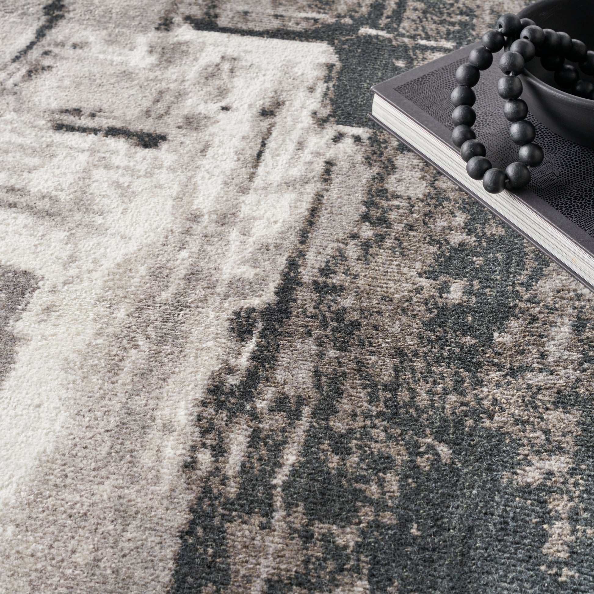 Nourison Home Twilight  Grey Ivory Black  Contemporary