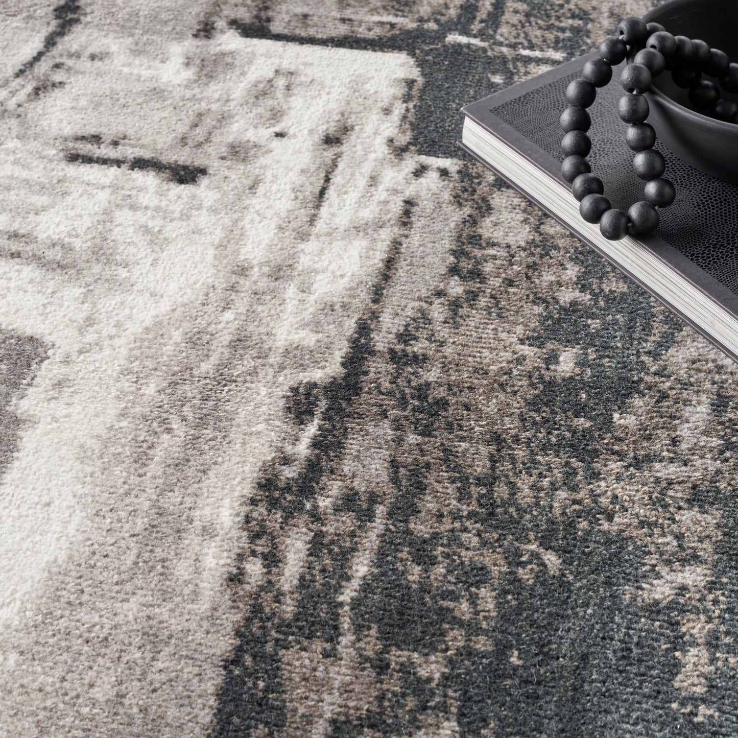 Nourison Home Twilight  Grey Ivory Black  Contemporary