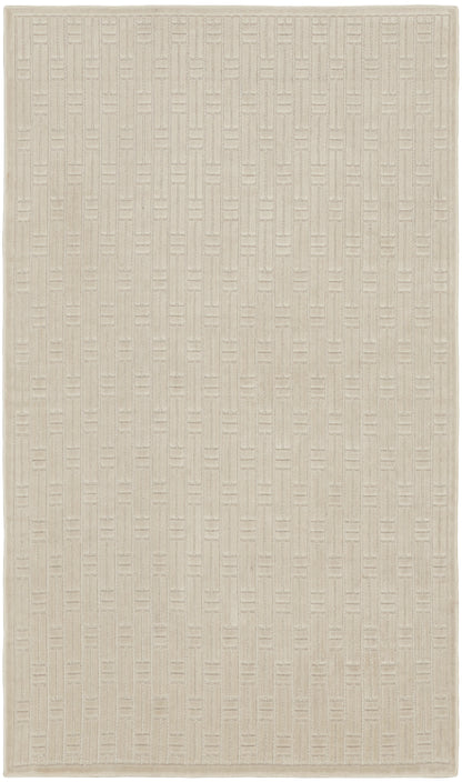 Nourison Home Washable Charm WCH02 Silver Ivory Contemporary Machine Woven Rug