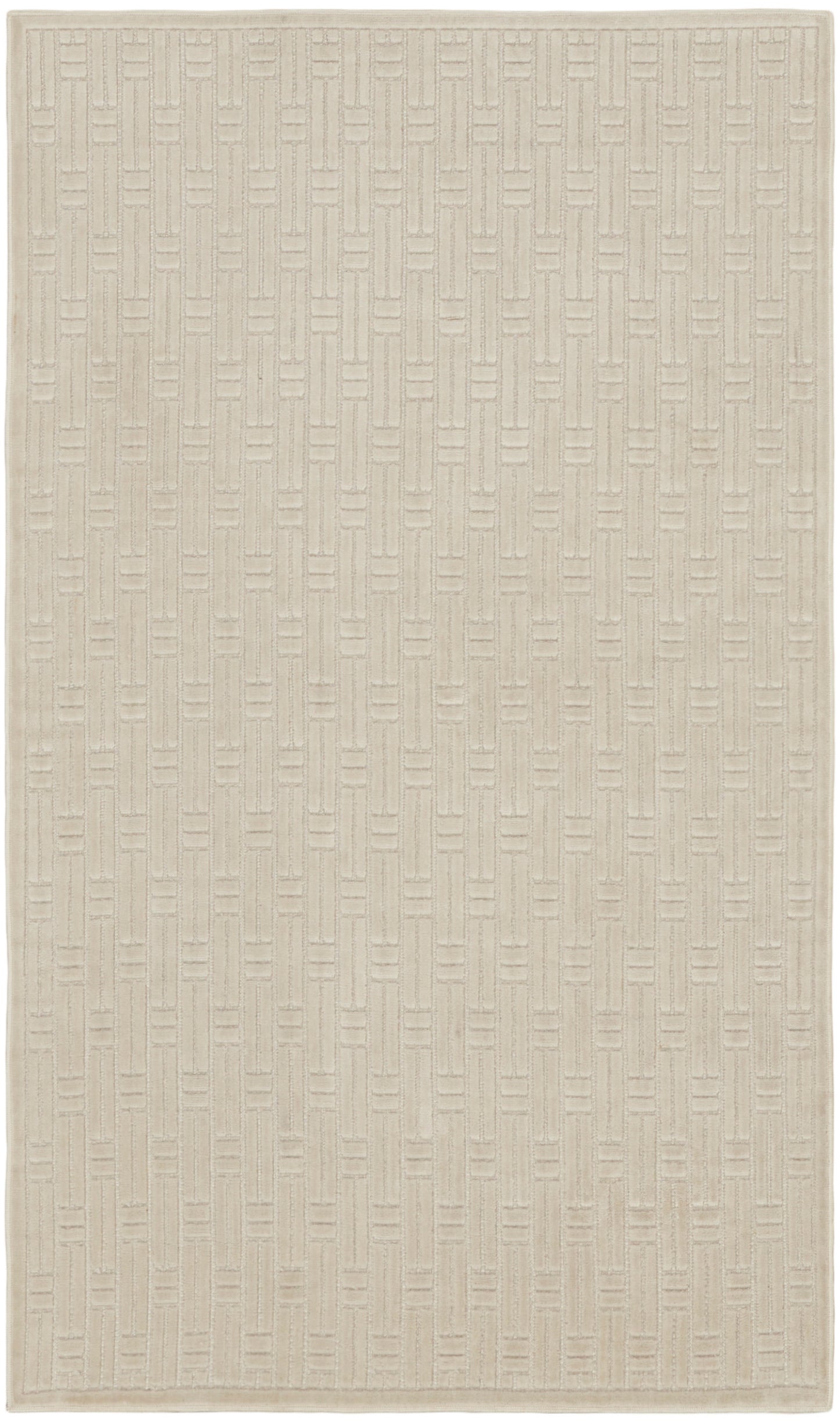 Nourison Home Washable Charm WCH02 Silver Ivory Contemporary Machine Woven Rug