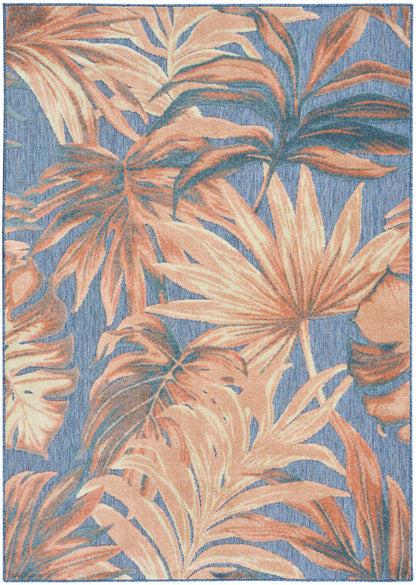 Nourison Home Aloha ALH43 Blue Rose Contemporary Power-loomed Rugs