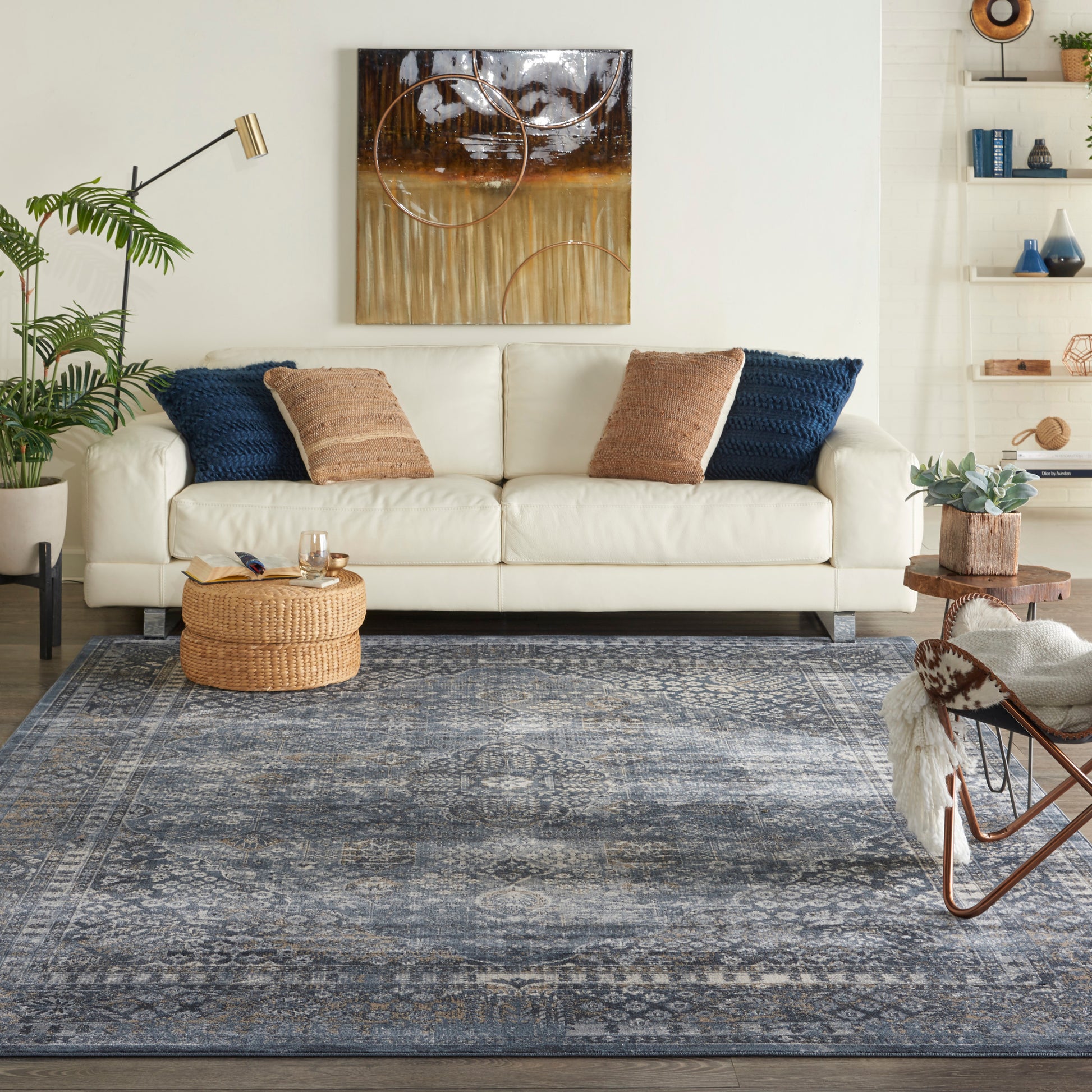 Nourison Home Malta  Navy  Traditional
