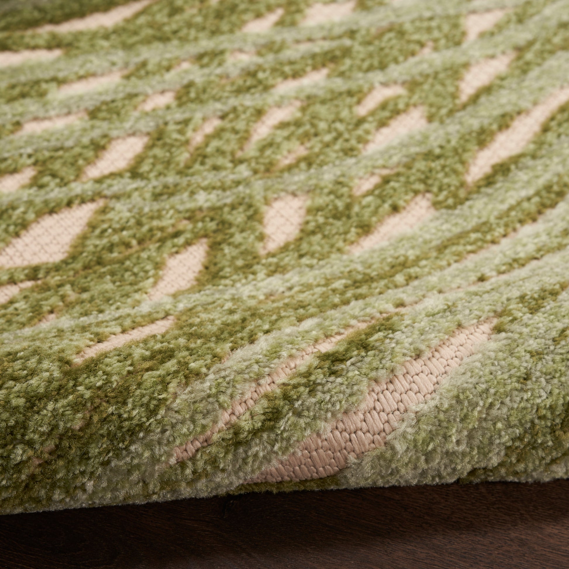 Nourison Home Aloha  Ivory Green  Contemporary