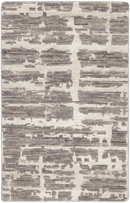 Nourison Home Luna LUN02 Grey Silver Contemporary Hand Knotted Rug