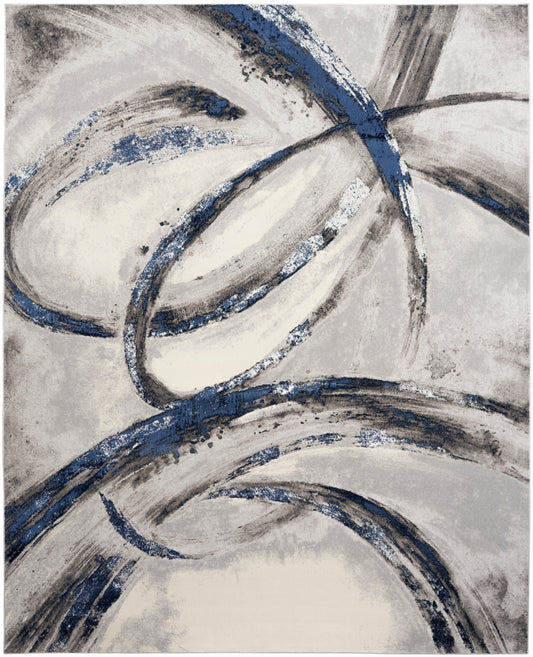 Nourison Home Splash  Grey Navy  Contemporary