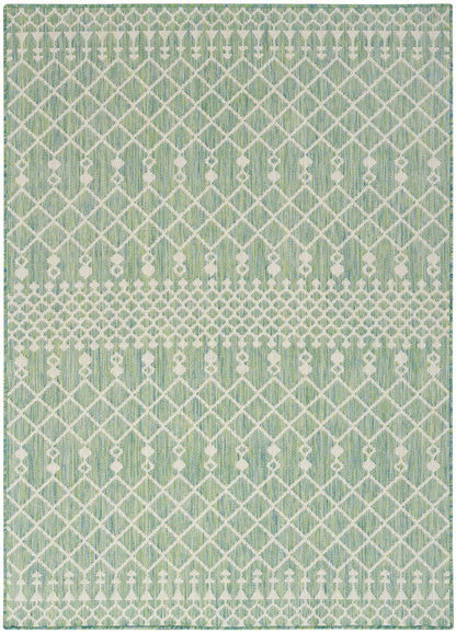 Nourison Home Positano POS02 Blue Green Contemporary Power-loomed Rug