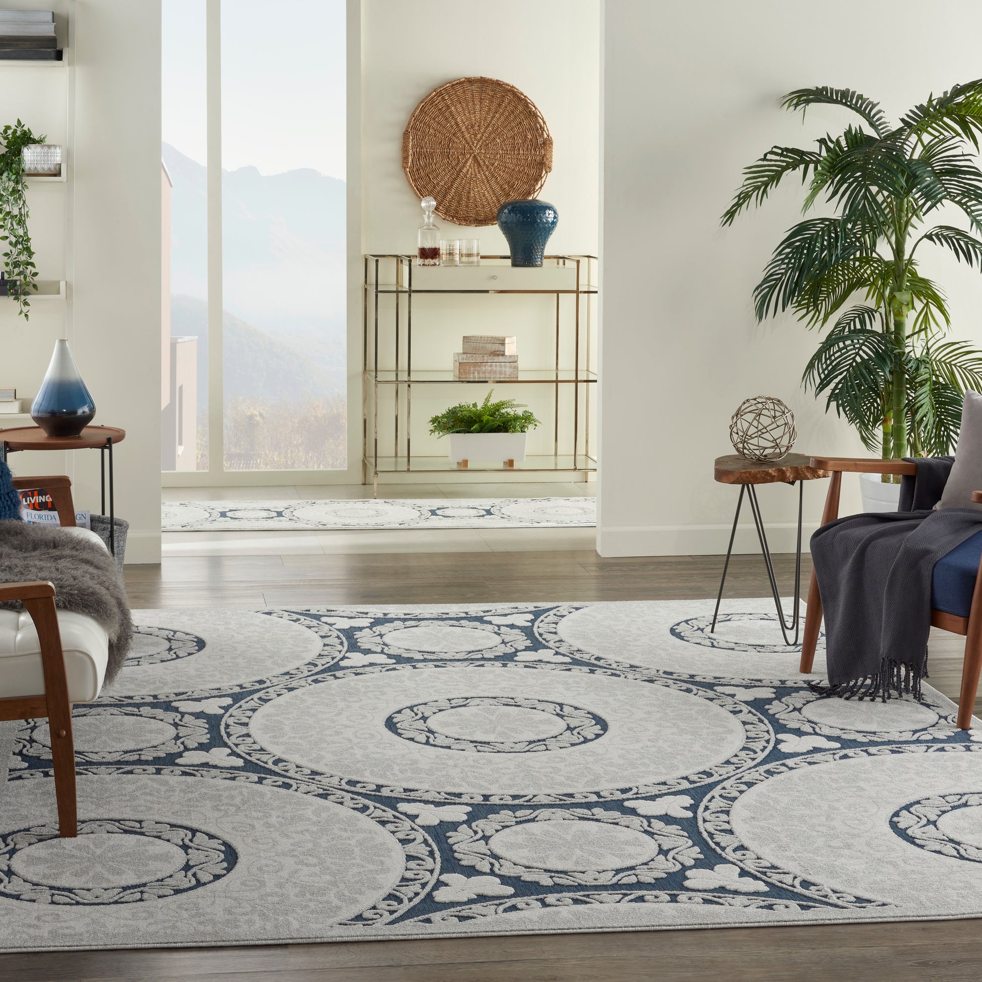 Nourison Home Key Largo  Blue  Contemporary