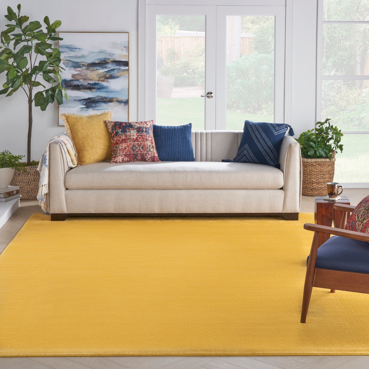 Nourison Home Nourison Essentials  Yellow  Contemporary