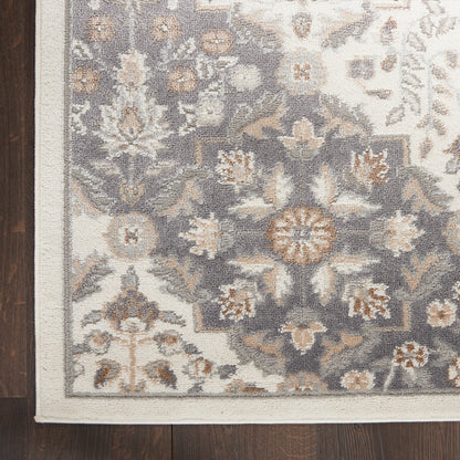 Nourison Home Elation  Ivory Grey  Traditional