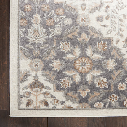 Nourison Home Elation  Ivory Grey  Traditional