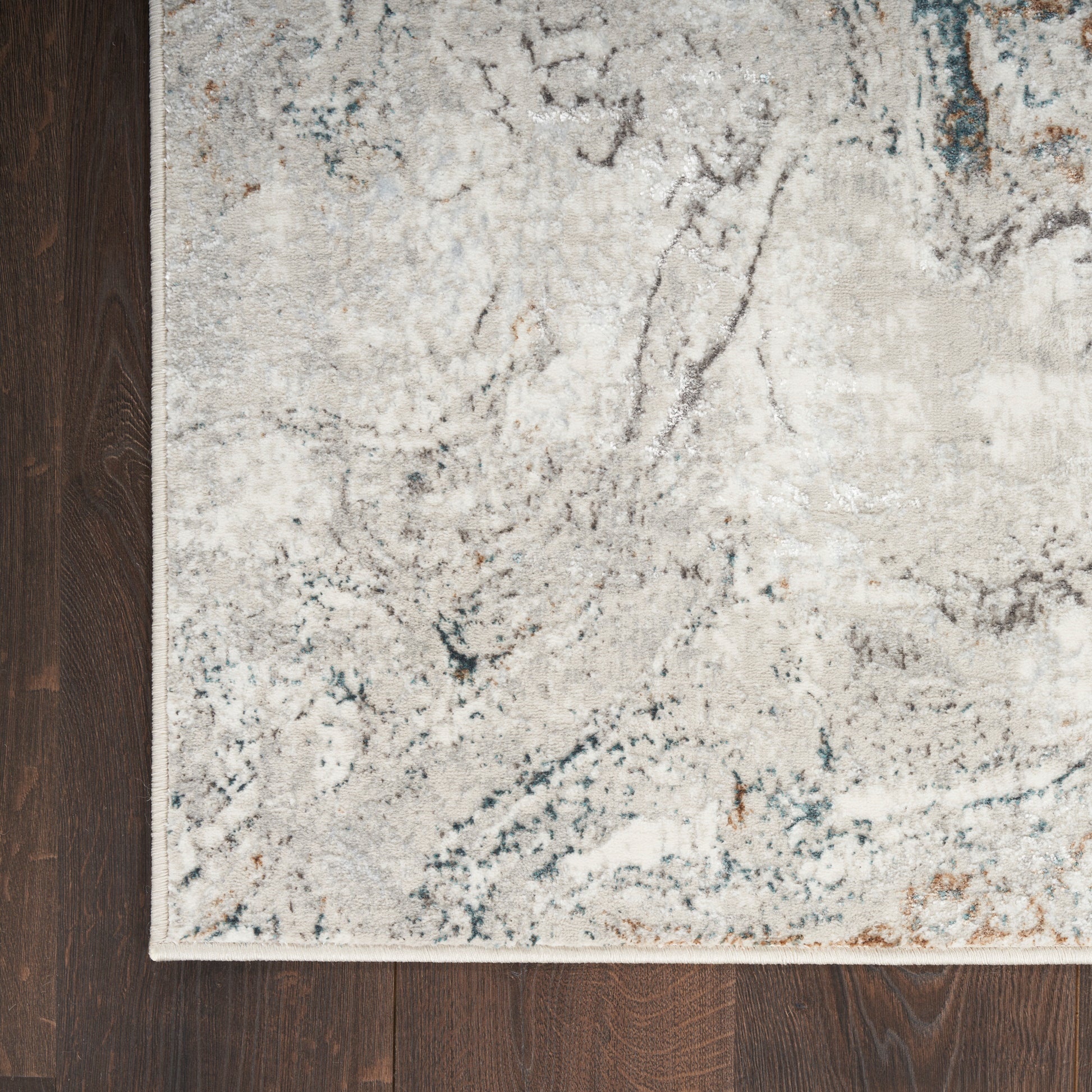 Nourison Home Glitz  Grey Multicolor  Contemporary