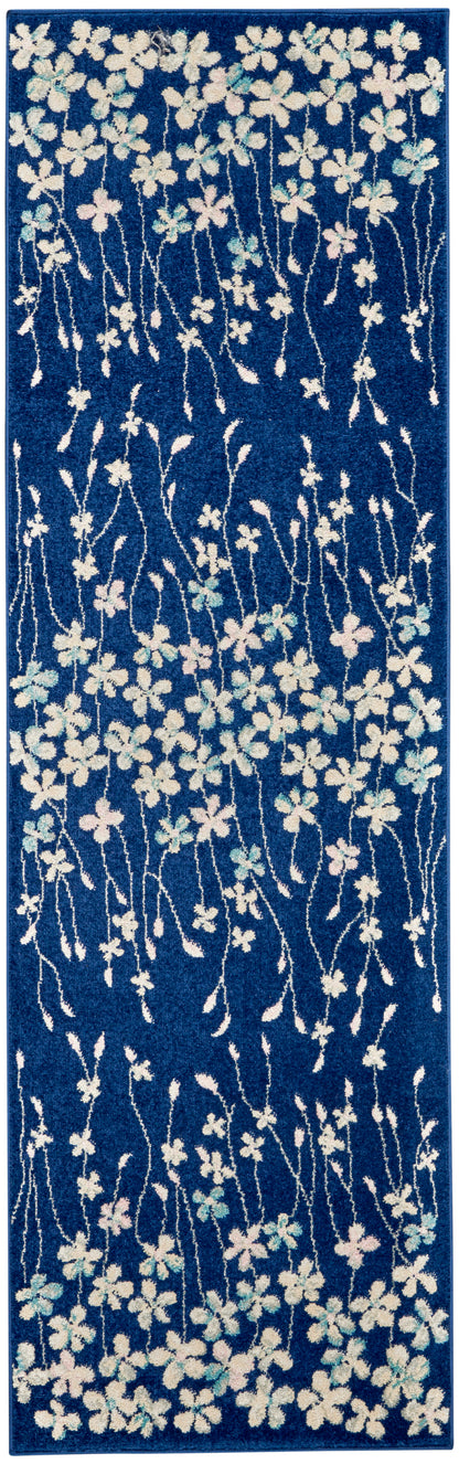 Nourison Home Tranquil TRA04 Navy Contemporary Power-loomed Rug