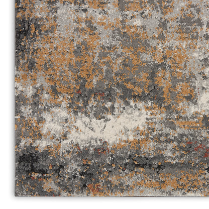 Nourison Home Tangra  Grey Multicolor  Contemporary