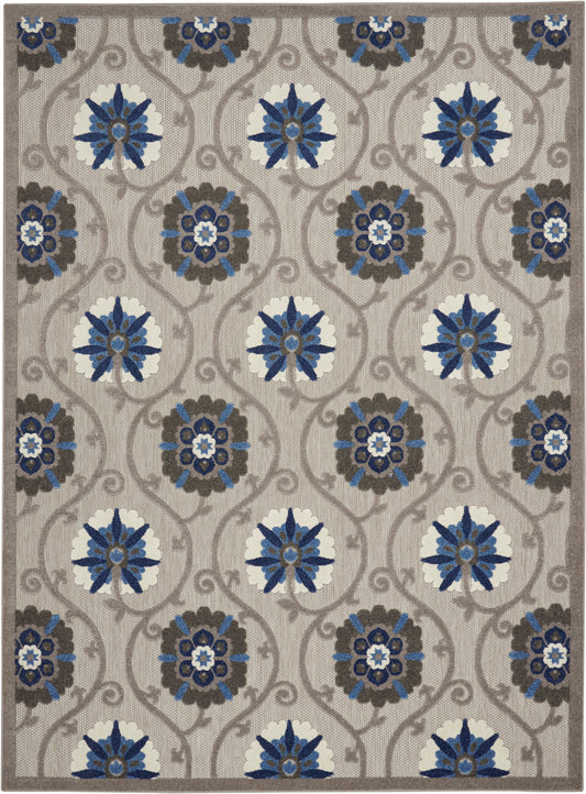 Nourison Home Aloha  Grey Blue  Contemporary