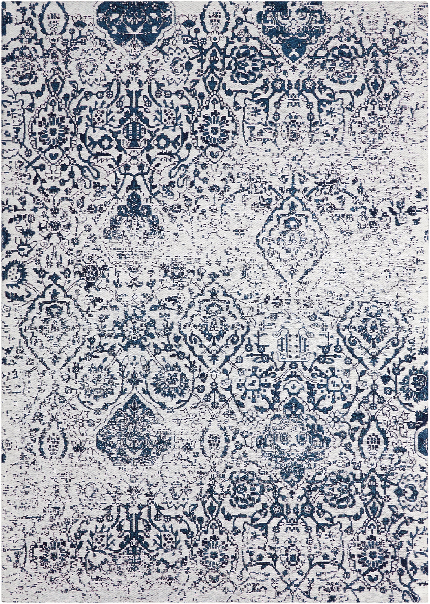 Nourison Home Damask DAS06 Ivory Navy Transitional Power-loomed Rug