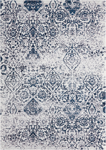 Nourison Home Damask DAS06 Ivory Navy Transitional Power-loomed Rug
