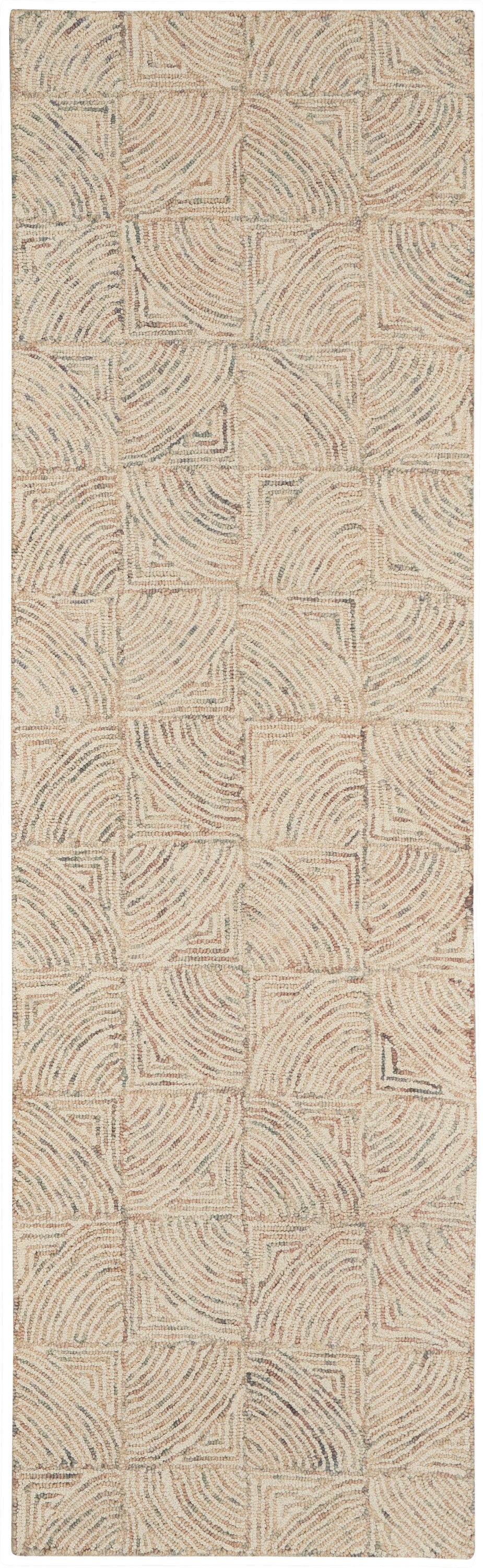 Nourison Home Interlock ITL05 Ivory Multicolor Contemporary Tufted Rug