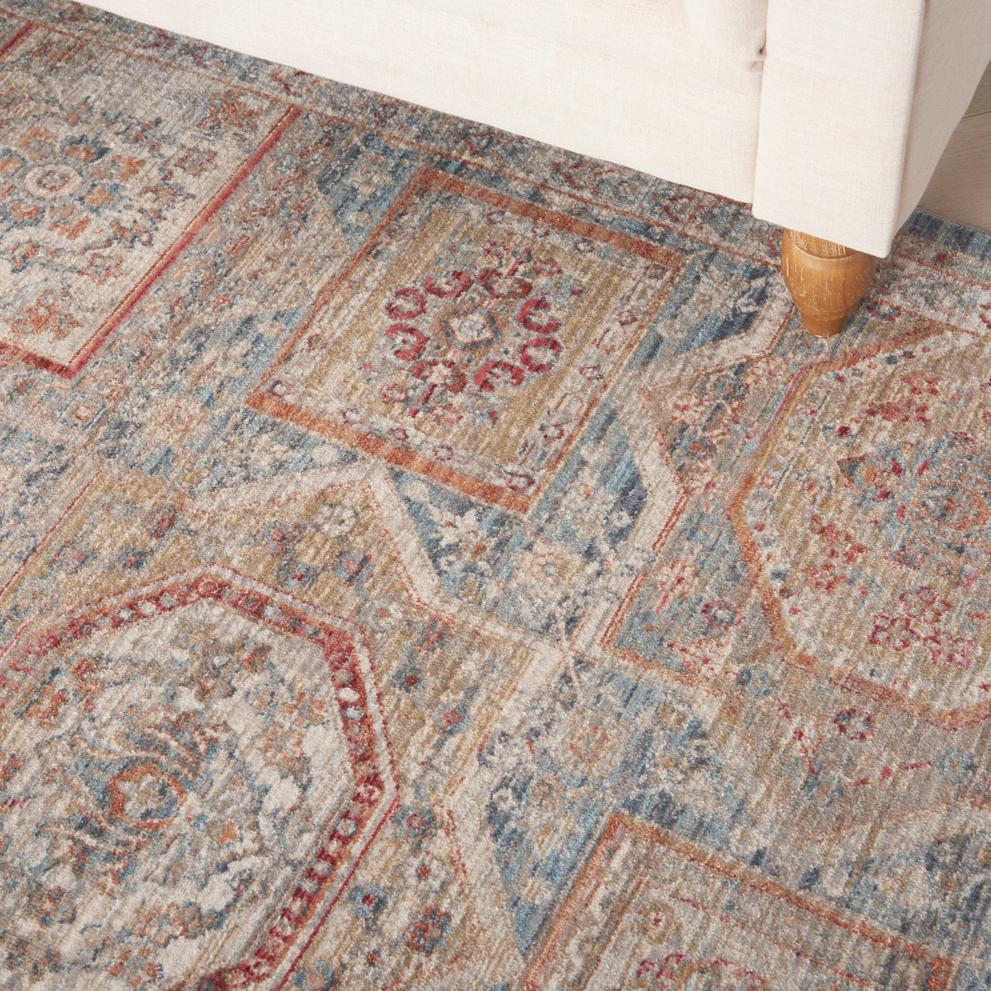 Nourison Home Homestead  Blue Multicolor  Traditional