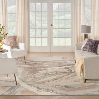 Nourison Home Splash  Beige Grey  Contemporary