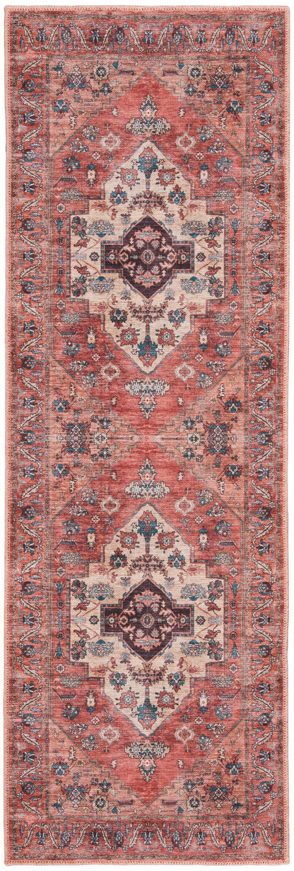 Nourison Home Grand Washables GRW03 Rust Multicolor Traditional Power-loomed Rug