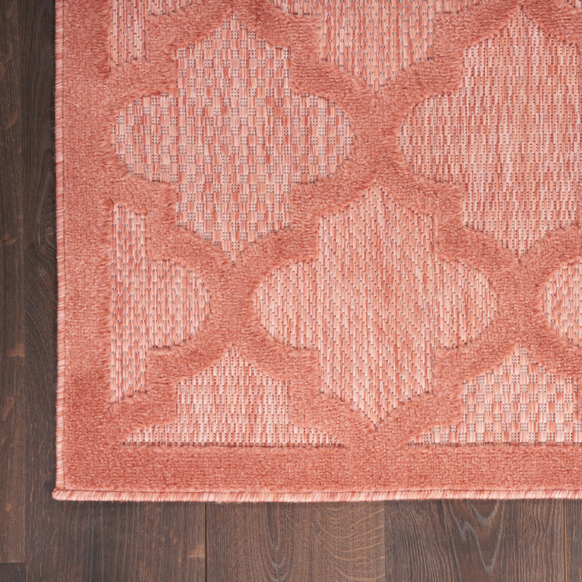Nourison Home Easy Care  Coral Orange  Contemporary