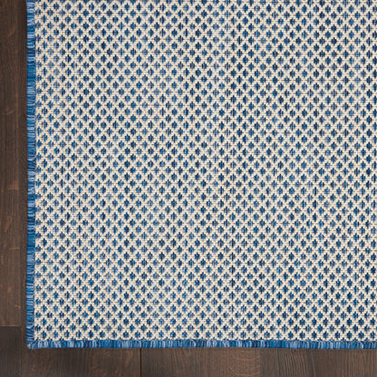 Nourison Home Courtyard  Ivory Blue  Contemporary