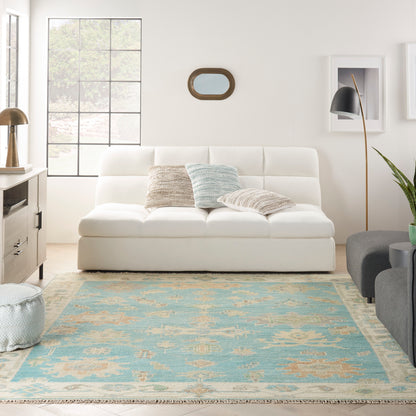 Nourison Home Odessa  Blue Multicolor  Traditional