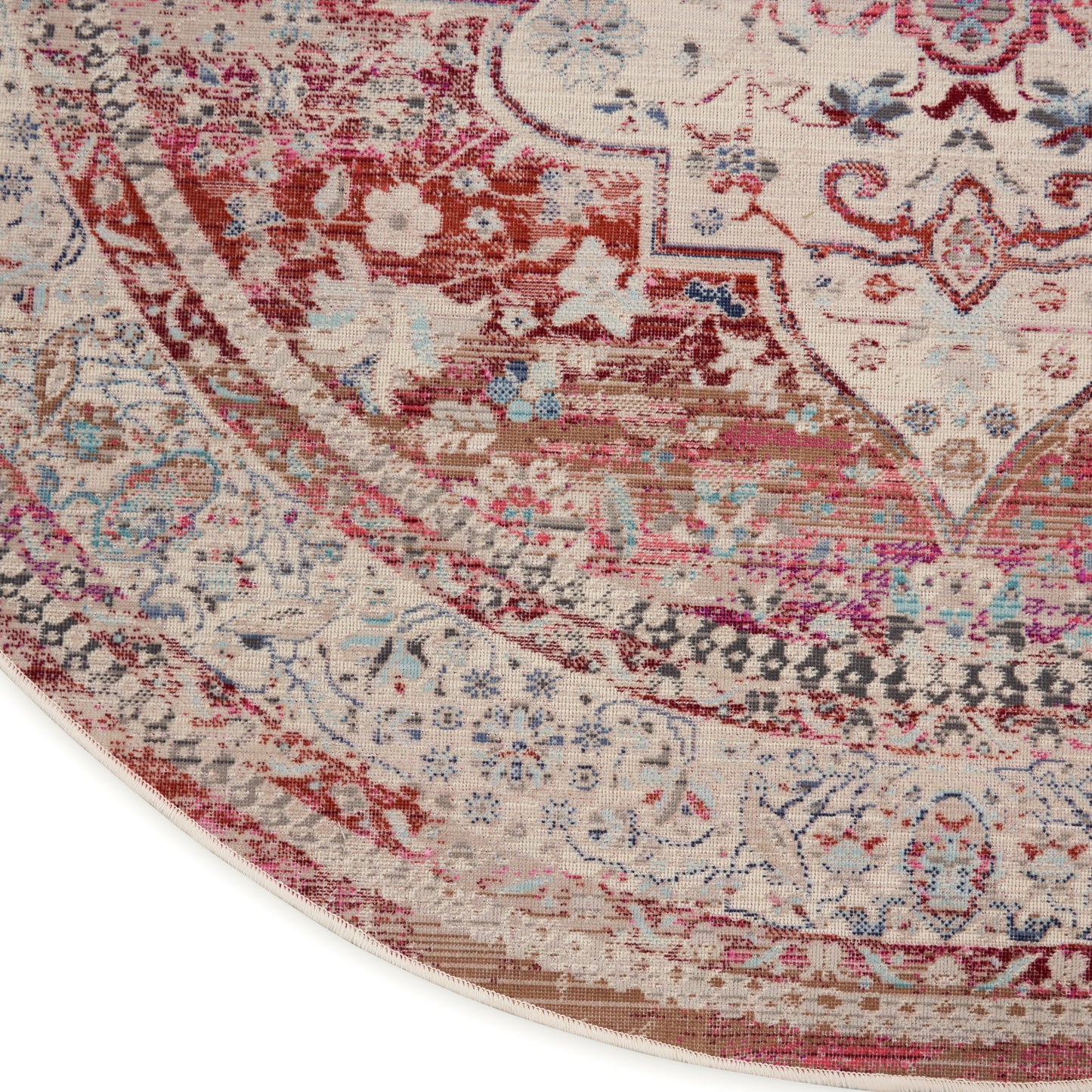 Nourison Home Vintage Kashan  Red Ivory  Traditional